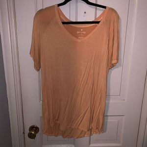 V Neck Orange American Eagle Tee (Size XL)